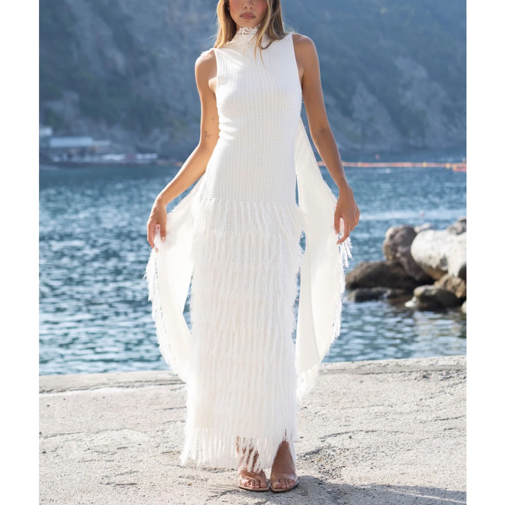 Yellow The Label Phoebe Dress In Ivory